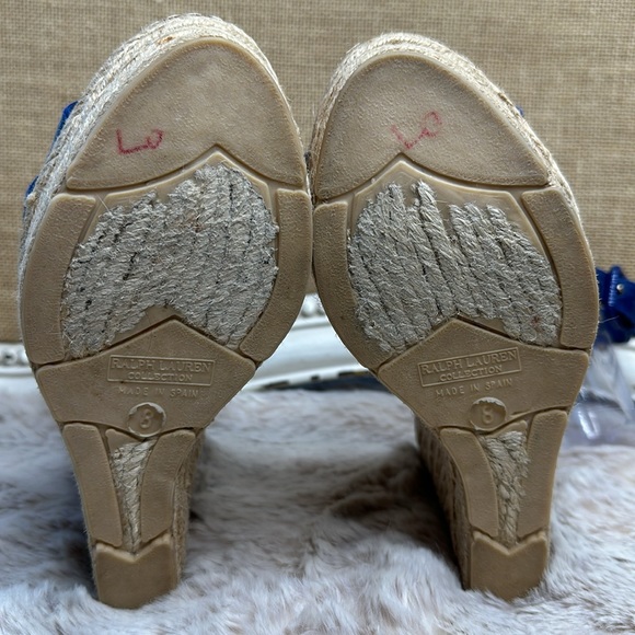 Ralph Lauren Collection | Purple Label | Blue Leather Espadrille - Picture 10 of 14